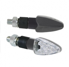 Lampa "Atom" LED motorkerékpáros index párban - Fekete